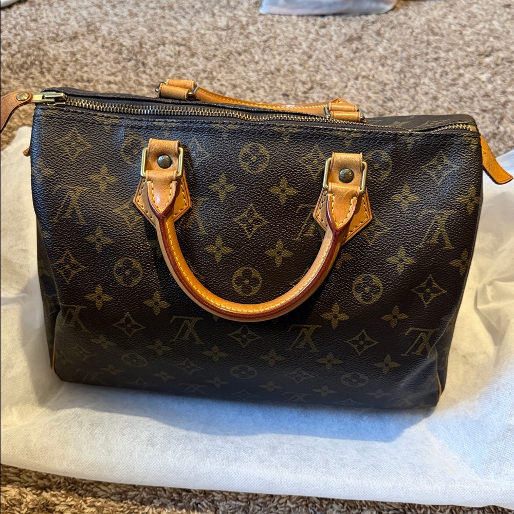 Louis Vuitton speedy Monogram Handbag Canvas 9
